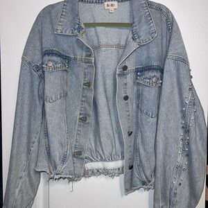 BiBi Light Blue Studded Denim Jacket